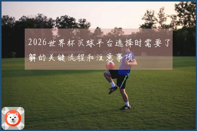 2026世界杯买球平台选择时需要了解的关键流程和注意事项